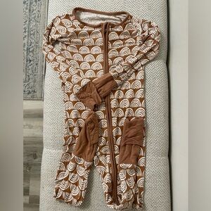 Little Sleepies Zippy Rust Rainbows 2T